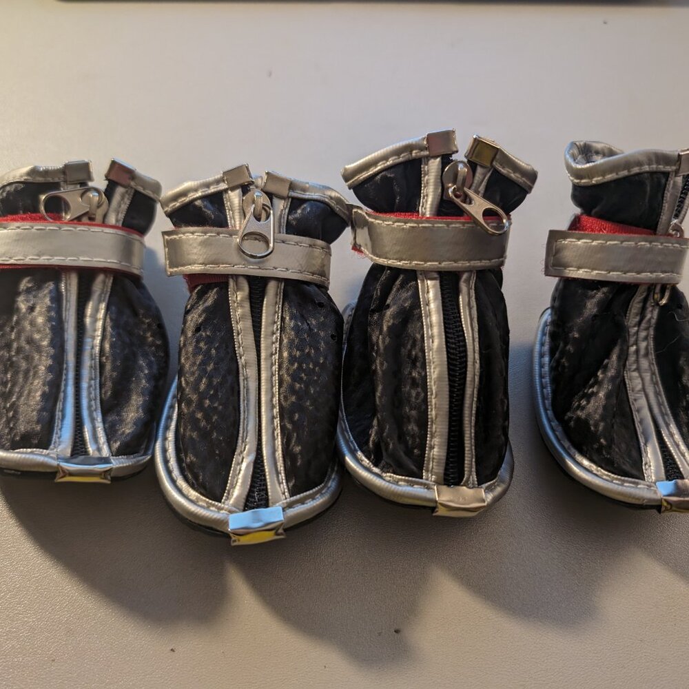 lovable dog style black dog booties